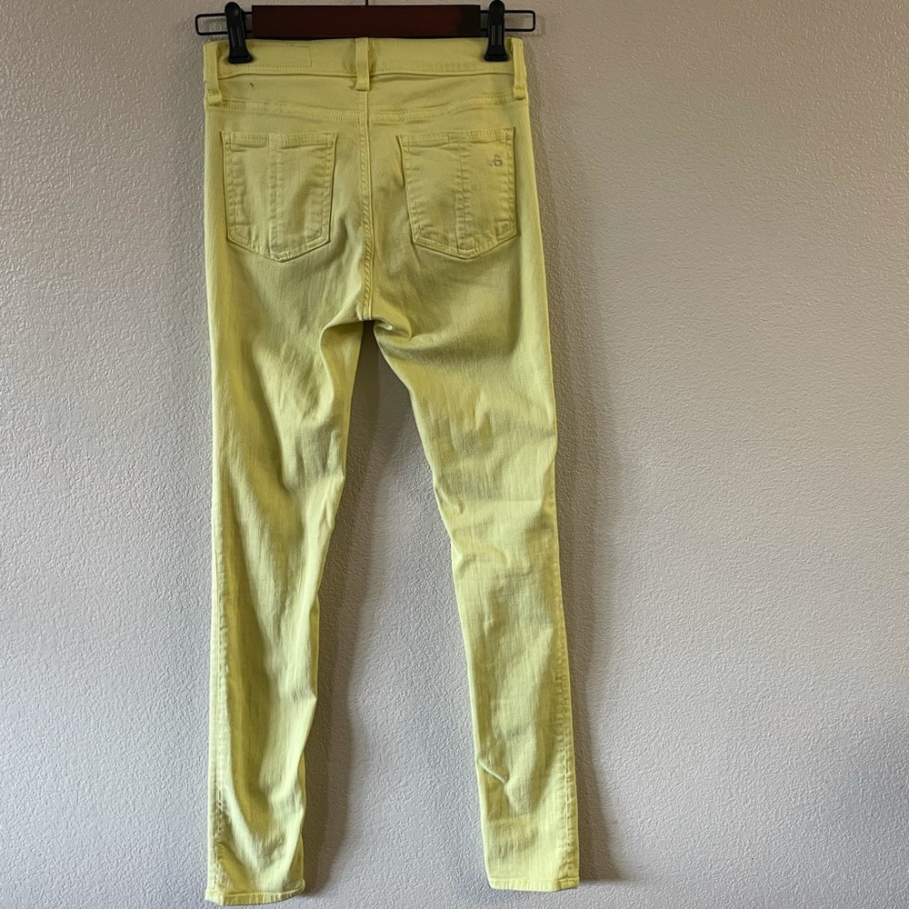 Rag & Bone Lemon Yellow Skinny Jeans - Picture 5 of 15